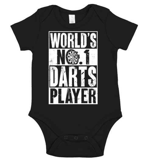 Darts Board Vintage Worlds No 1 Short Sleeve Baby One-Piece