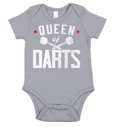 Darts Girl Vintage Queen Of Darts Short Sleeve Baby One-Piece