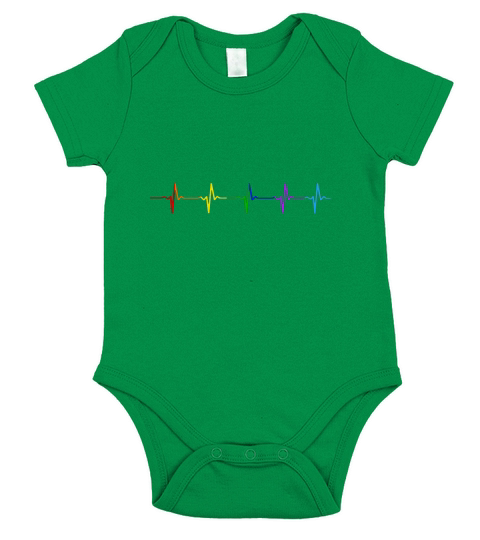 Gay Pride LGBT Heartbeat Pulse shirt Short Sleeve Baby One-Piece