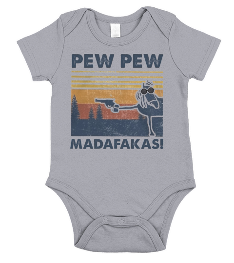 Horse Pew Pew Madafakas Vintage Short Sleeve Baby One-Piece