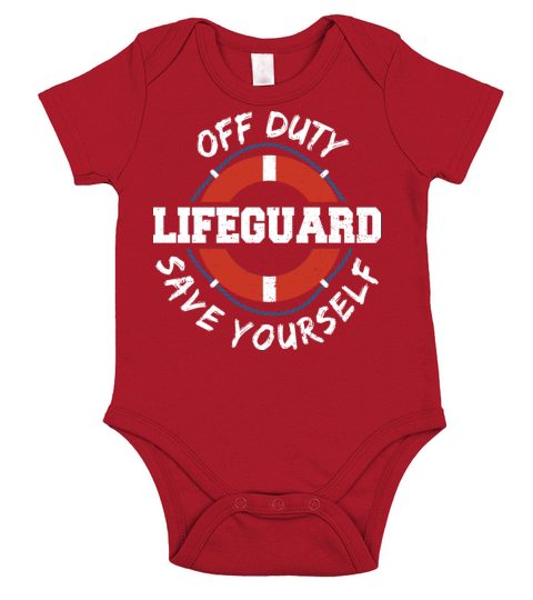 Off Duty Lifeguard Save Yourself - Water Sports Short Sleeve Baby One-Piece