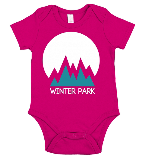 Vintage Style Mountain - Winter Park CO T-Shirt Short Sleeve Baby One-Piece