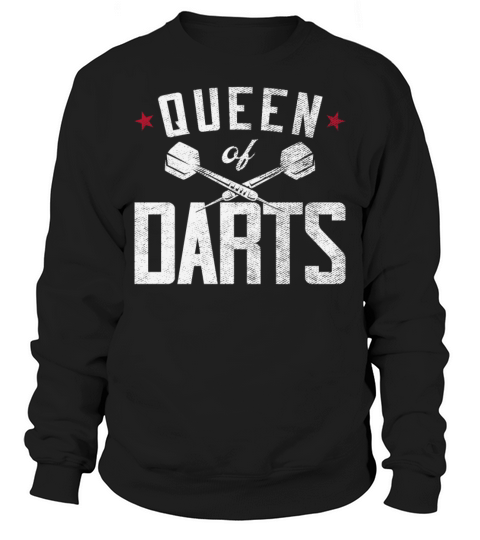 Darts Girl Vintage Queen Of Darts Sweatshirt Unisex
