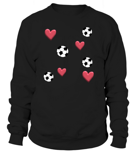 football ball sports hearts pattern love Sweatshirt Unisex