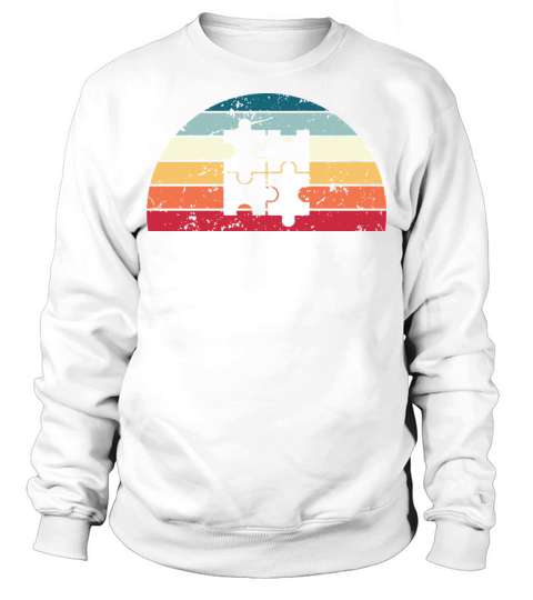 Retro Puzzling Sunset Vintage puzzle Sunrise Sweatshirt Unisex