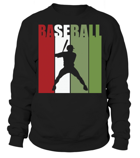 Retro Vintage Baseball Player Sillhoute Sweatshirt Unisex