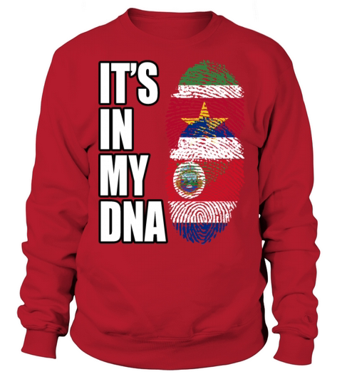 Surinamese And Croatian Vintage Heritage DNA Flag Sweatshirt Unisex