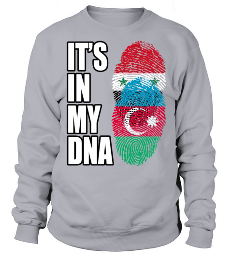 Syrian And Azerbaijani Vintage Heritage DNA Flag Sweatshirt Unisex