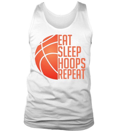 Funny Basketball Eat Sleep Hoops Repeat Tank Top Unisex