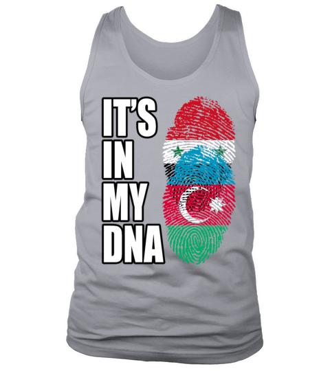 Syrian And Azerbaijani Vintage Heritage DNA Flag Tank Top Unisex