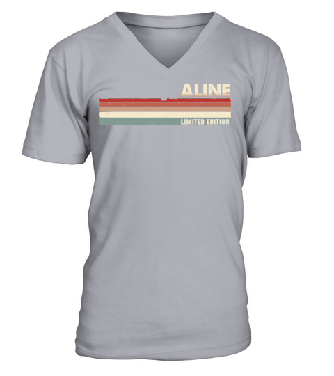 Aline - Funny Retro Vintage Name 80s 90s V-Neck T-shirt