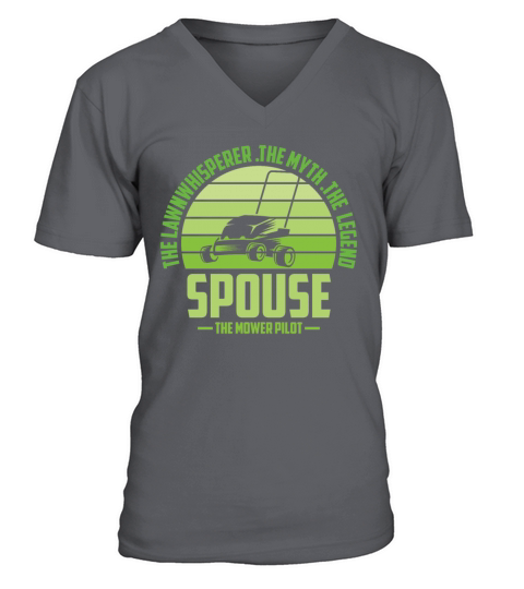 Funny Spouse Lawn Mowing Shirt Lawn Mower Mow Summ V-Neck T-shirt