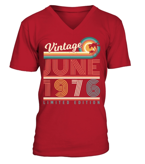 Vintage June 1976 V-Neck T-shirt