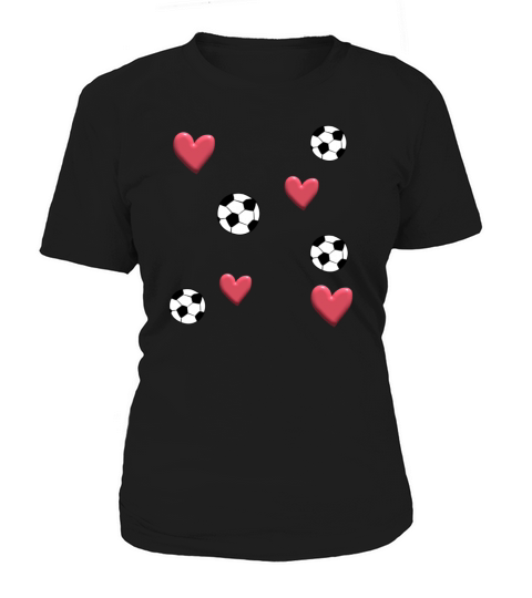 football ball sports hearts pattern love Women's T-Shirt
