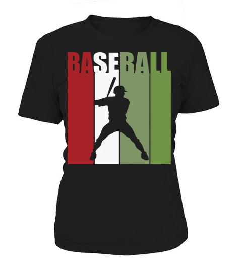 Retro Vintage Baseball Player Sillhoute Women's T-Shirt
