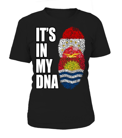 Tajikistani And Kiribati Vintage Heritage DNA Flag Women's T-Shirt