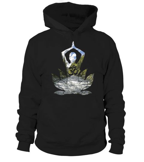OM Namaste Yoga Pose Wild River Duality Hoodie Unisex