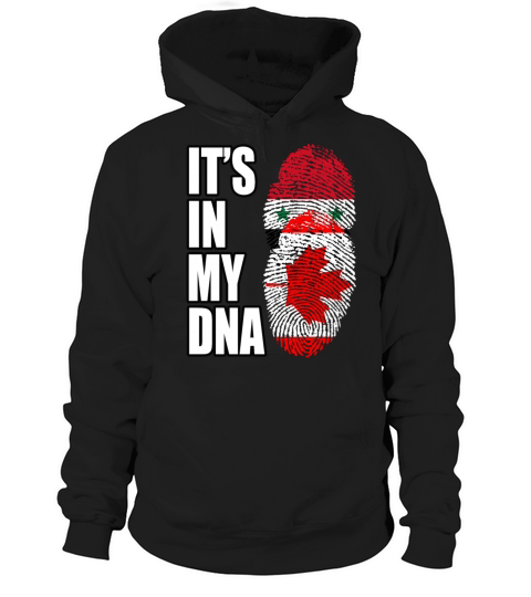 Syrian And Canadian Vintage Heritage DNA Flag Hoodie Unisex