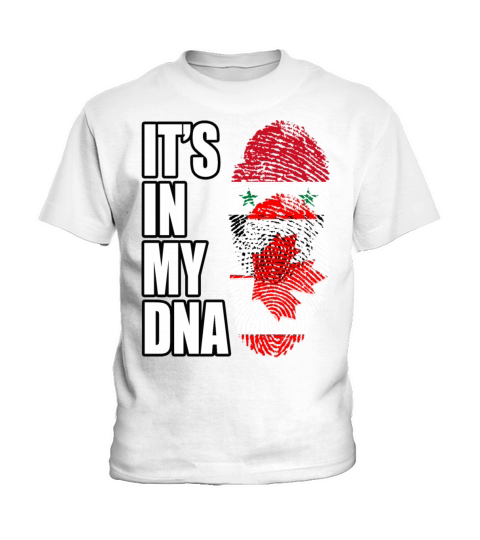 Syrian And Canadian Vintage Heritage DNA Flag Kids T-Shirt