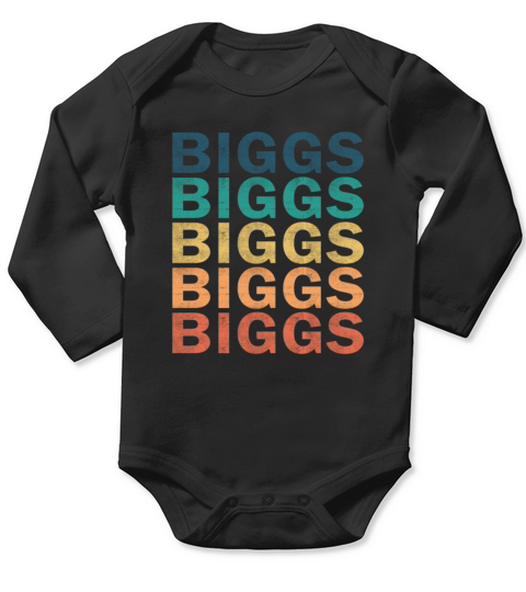 Biggs Name T Shirt - Biggs Vintage Retro Name Gift Long Sleeve Baby One-Piece