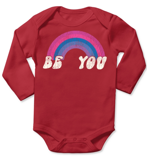 Bisexual Bi Pride Flag Rainbow Be Long Sleeve Baby One-Piece