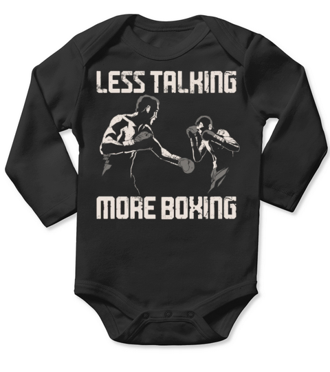 Boxing Vintage Less Talking More Long Sleeve Baby One-Piece