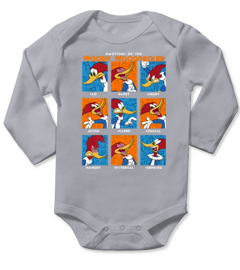 Emotion Of The Woody Woodpecker shirt Long Sleeve Baby One-Piece