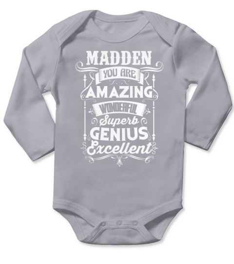 Funny Vintage Tshirt for MADDEN Long Sleeve Baby One-Piece