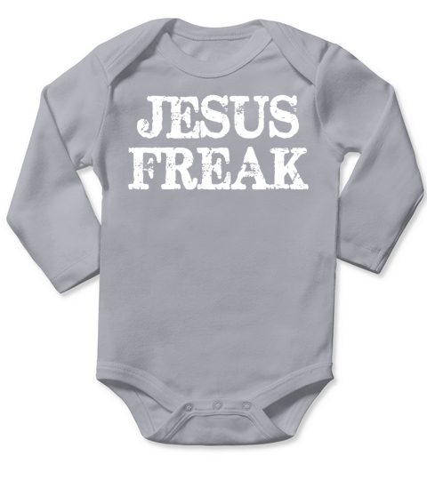 Jesus Freak Distressed Christian Religio Long Sleeve Baby One-Piece