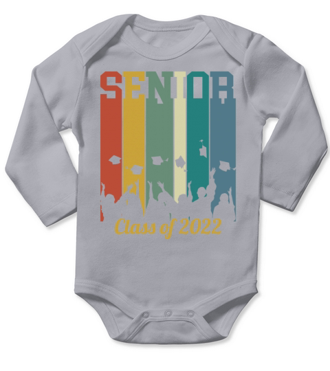 Senior Class Of 2022 Vintage Retro Long Sleeve Baby One-Piece
