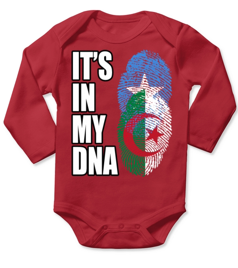 Somali And Algerian Vintage Heritage DNA Flag Long Sleeve Baby One-Piece