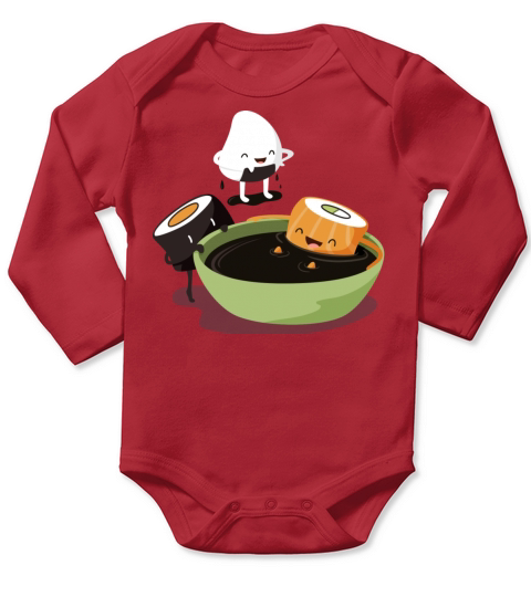 Sushi Soy Bath Long Sleeve Baby One-Piece