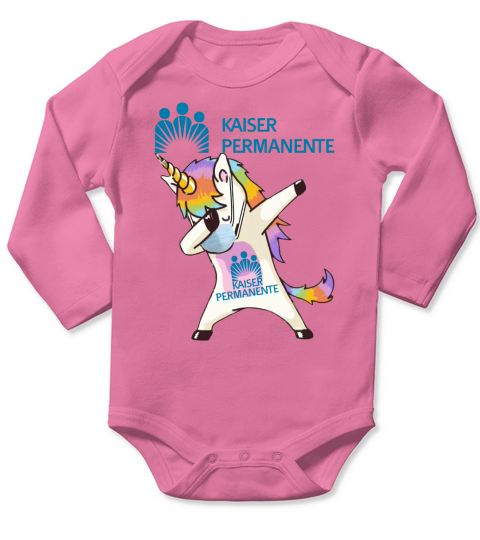 Unicorn mask dabbing kaiser permanente shirth Long Sleeve Baby One-Piece