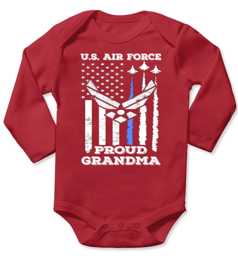 US Air Force Proud Grandma shirt Long Sleeve Baby One-Piece