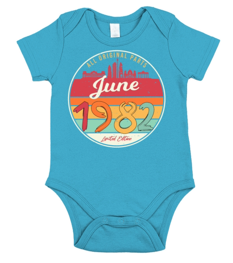40th Anniversary Of 1982 June Short Sleeve Baby One-Piece