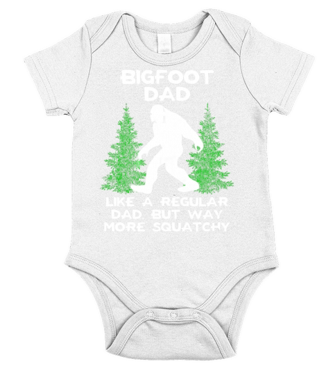 Bigfoot Dad T-Shirt Funny Sasquatch Bigfoot Fathers Day Gift Short Sleeve Baby One-Piece