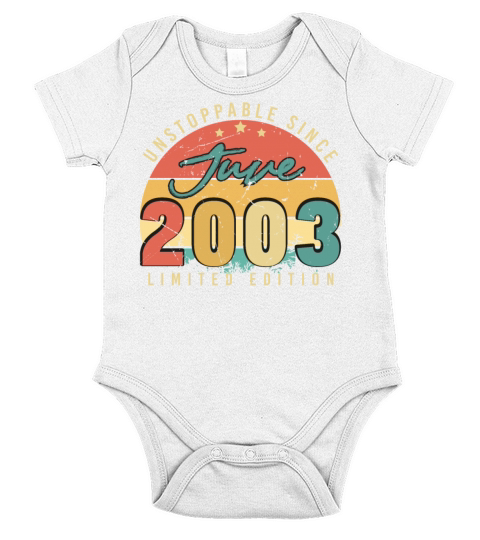 Birth Month Of June 2003 Short Sleeve Baby One-Piece