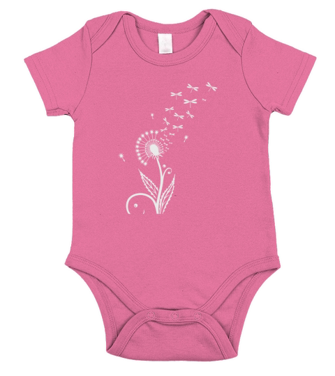 Dragonflies Dandelion Short Sleeve Baby One-Piece