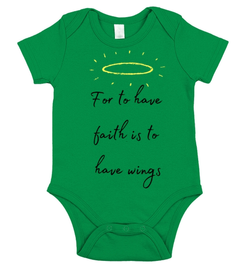 For to have faith is to have wings Short Sleeve Baby One-Piece