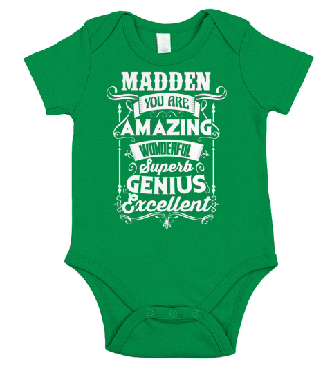 Funny Vintage Tshirt for MADDEN Short Sleeve Baby One-Piece