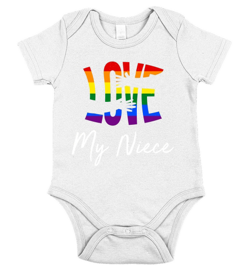 Gay Niece Love Wins Unconditional LGBT Pride Short Sleeve Baby One-Piece