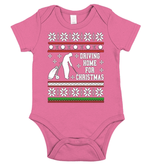 Golf Shirt - Golf Ugly Christmas Sweater Short Sleeve Baby One-Piece