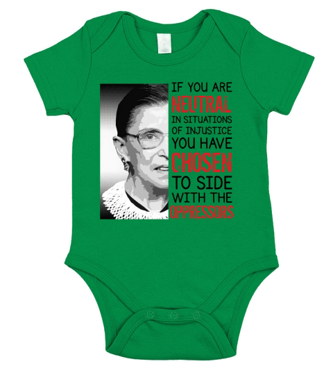 Injustice Ruth Bader Ginsburg Notorious RBG Quote Coffee Mug Short Sleeve Baby One-Piece