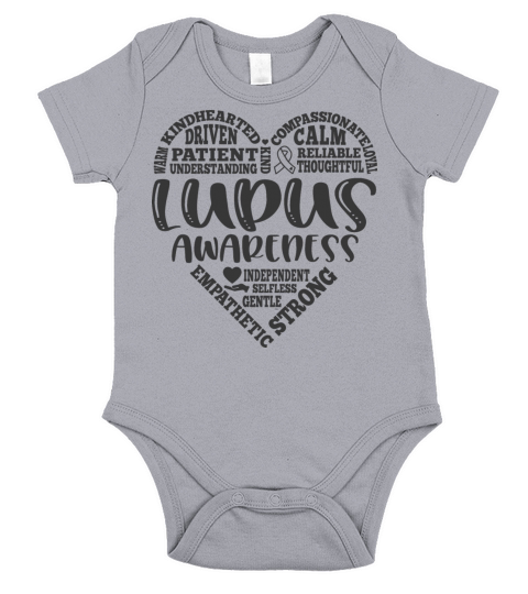 Lupus or Lupus awareness heart design Short Sleeve Baby One-Piece