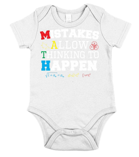 Mistakes Allow Thinking To Happen - Teacher Short Sleeve Baby One-Piece