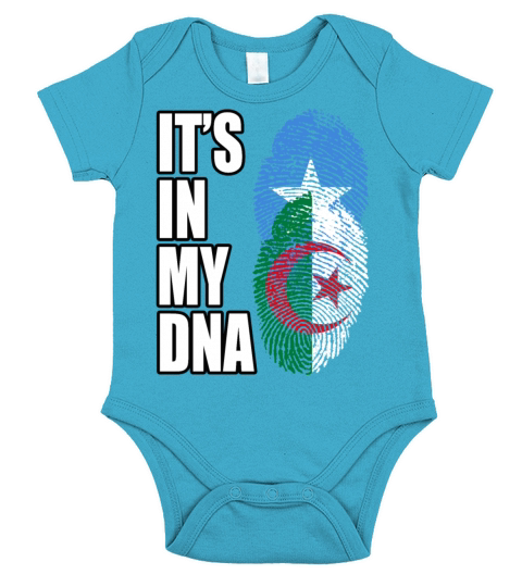 Somali And Algerian Vintage Heritage DNA Flag Short Sleeve Baby One-Piece
