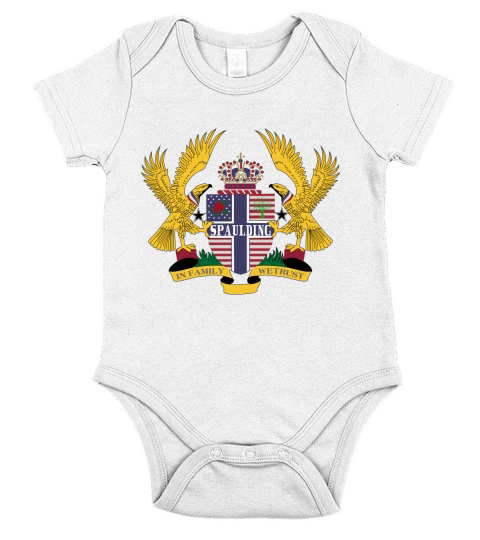 Spaulding Family Crest For American People - Spaulding Family T-Shirt, Hoodie, Sweatshirt Short Sleeve Baby One-Piece
