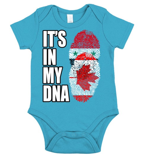 Syrian And Canadian Vintage Heritage DNA Flag Short Sleeve Baby One-Piece