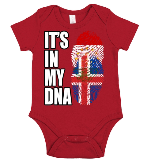 Tajikistani And Icelandic Vintage Heritage DNA Fla Short Sleeve Baby One-Piece
