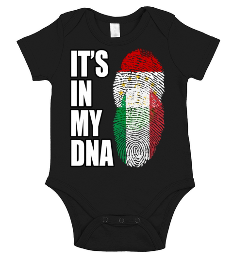 Tajikistani And Italian Vintage Heritage DNA Flag Short Sleeve Baby One-Piece
